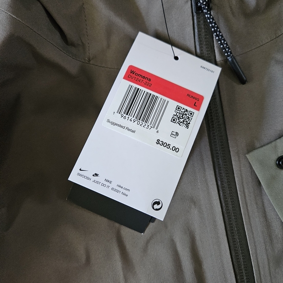 Nike Storm Fit Run Division Hooded Jacket Olive DV1247-222 Women's Size Large - Picture 7 of 12